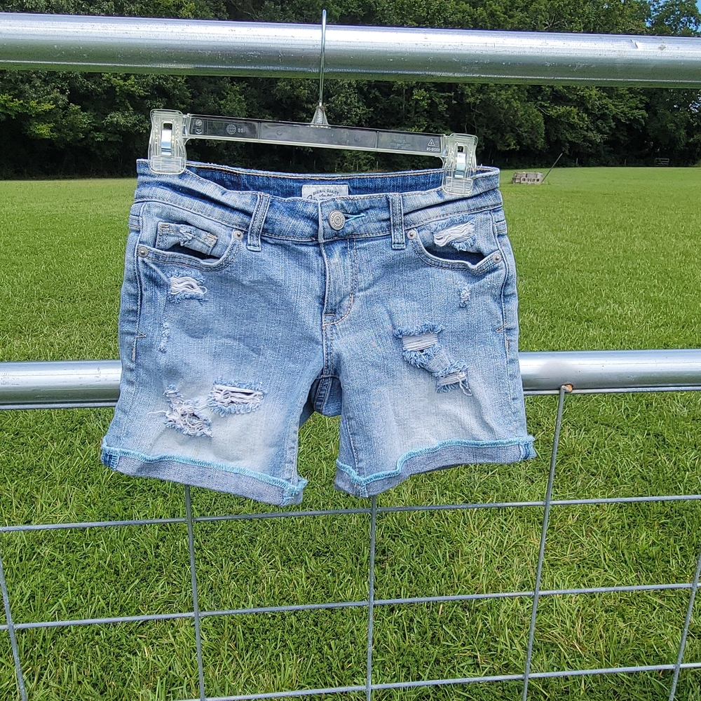 Aeropostale Distressed Jean Shorts